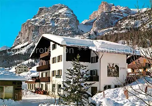 AK / Ansichtskarte La Villa Val Badia Pensione Garni Gran Risa im Winter Dolomiten
