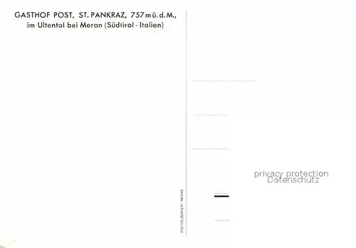 AK / Ansichtskarte St Pankraz Ultental Gasthof Post Panorama Ultental Ortler Alpen