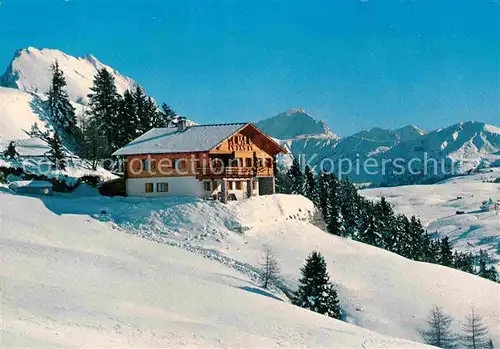 AK / Ansichtskarte Seiser Alm AVS Schutzhuette Puflatsch Winterpanorama Dolomiten Kat. Seis am Schlern Kastelruth Suedtirol