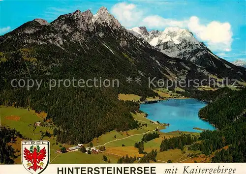 AK / Ansichtskarte Hintersteinersee Panorama mit Kaisergebirge Kat. Kufstein