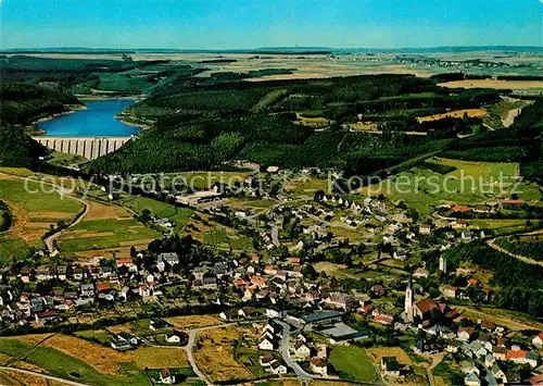 AK / Ansichtskarte Hellenthal Eifel mit Olef Talsperre und Wildfreigehege Fliegeraufnahme Kat. Hellenthal