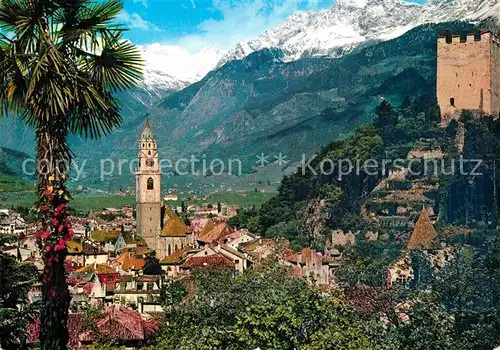 AK / Ansichtskarte Merano Suedtirol Panorama mit Pulverturm Kat. Merano