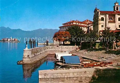 AK / Ansichtskarte Isola Bella Lago Maggiore Teilansicht Bootshafen
