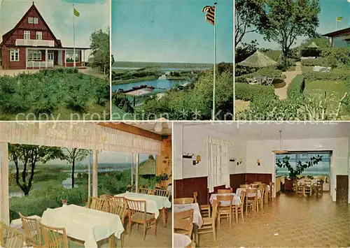 AK / Ansichtskarte Lauenburg Elbe Hotel Restaurant Zum Halbmond Veranda Saal Kaffeegarten Kat. Lauenburg  Elbe