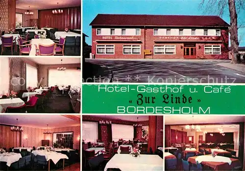 AK / Ansichtskarte Bordesholm Hotel Gasthof Cafe Zur Linde Gastraeume Kat. Bordesholm