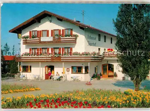 AK / Ansichtskarte Bernau Chiemsee Restaurant Jaegerhof Gastraeume Panorama Kat. Bernau a.Chiemsee