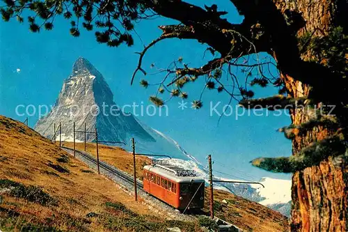 AK / Ansichtskarte Gornergratbahn Zermatt Matterhorn  Kat. Gornergrat
