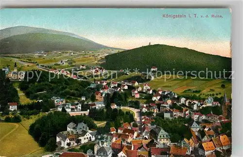 AK / Ansichtskarte Koenigstein Taunus Panorama Ruine Kat. Koenigstein im Taunus