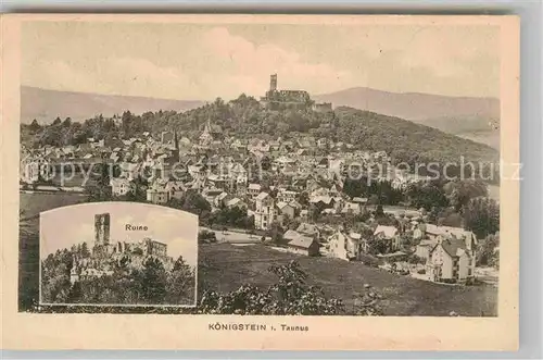 AK / Ansichtskarte Koenigstein Taunus Ruine Panorama Kat. Koenigstein im Taunus