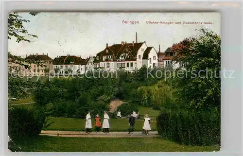 AK / Ansichtskarte Solingen Boecker Anlagen Beckmnnstrasse Kat. Solingen