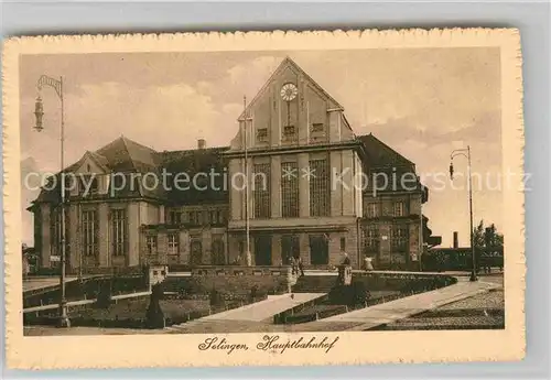 AK / Ansichtskarte Solingen Hauptbahnhof Restaurant Ernst Boehle Kat. Solingen