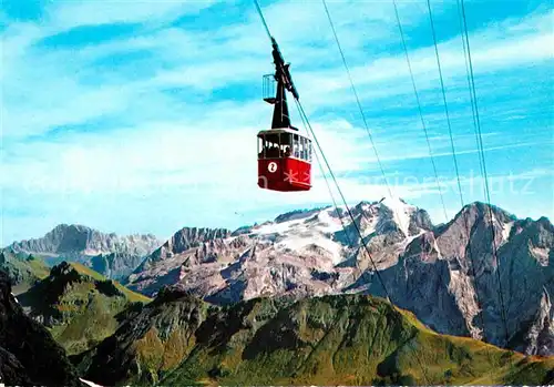 AK / Ansichtskarte Seilbahn Funivia Passo Pordoi Dolomiti Marmolada  Kat. Bahnen