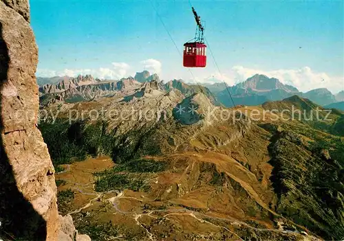 AK / Ansichtskarte Seilbahn Funivia del Lagazuoi Dolomiti Passo Falzarego  Kat. Bahnen