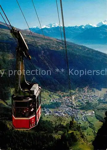 AK / Ansichtskarte Seilbahn Leukerbad Gemmi Mischabel Weisshorn  Kat. Bahnen