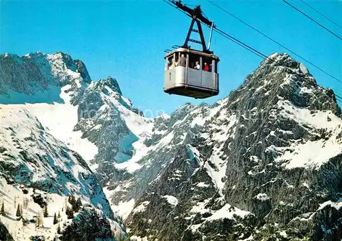 AK / Ansichtskarte Seilbahn Garmisch Kreuzeck Hoellental Zugspitz Waxenstein  Kat. Bahnen