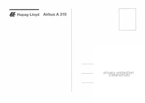 AK / Ansichtskarte Flugzeuge Zivil Hapag Lloyd Airbus A310 Kat. Airplanes Avions