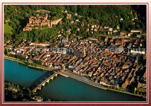 AK / Ansichtskarte Heidelberg Neckar mit Schloss Fliegeraufnahme Kat. Heidelberg