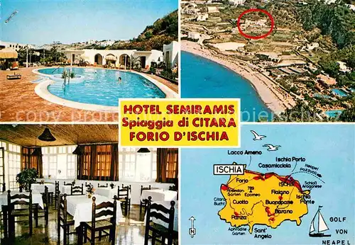 AK / Ansichtskarte Forio d Ischia Hotel Semiramis Spiaggia di Citara Ristorante Piscina Kat. 