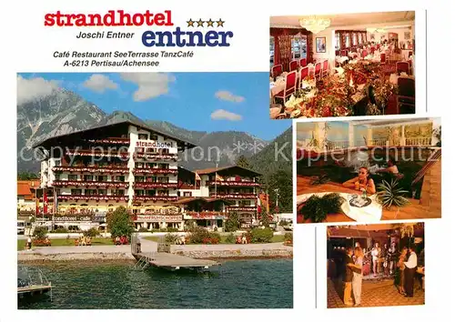 AK / Ansichtskarte Pertisau Achensee Strandhotel Entner Restaurant Tanzbar Hallenbad Badesteg Kat. Eben am Achensee