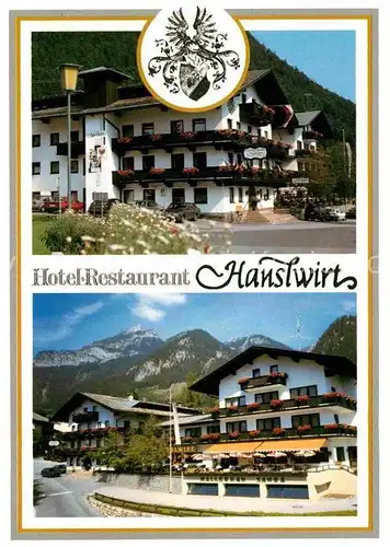 AK / Ansichtskarte Maurach Achensee Hotel Restaurant Hanslwirt Wappen