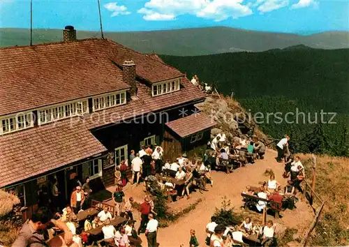 AK / Ansichtskarte Osserschutzhaus Grosser Osser mit Blick in die CSSR