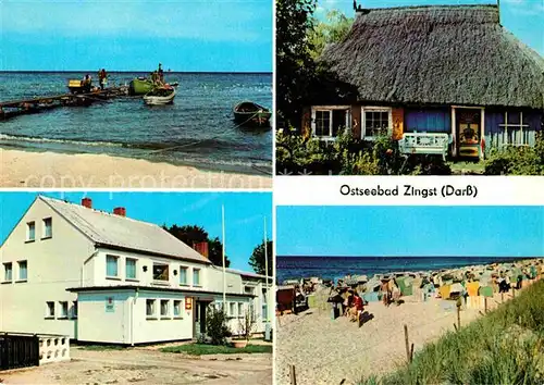 AK / Ansichtskarte Zingst Ostseebad Fischerstrand Rohrdachkaten FDGB Erholungsheim Strand Kat. Zingst Darss