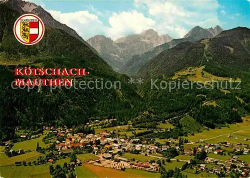 AK / Ansichtskarte Koetschach Mauthen Kaernten Heilklimatischer Kurort Alpenpanorama Fliegeraufnahme Kat. Koetschach Mauthen