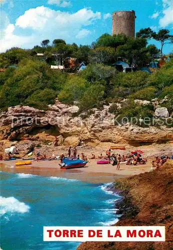 AK / Ansichtskarte Tarragona Un aspecto de la costa Al fondo Torre de la Mora Kat. Costa Dorada Spanien