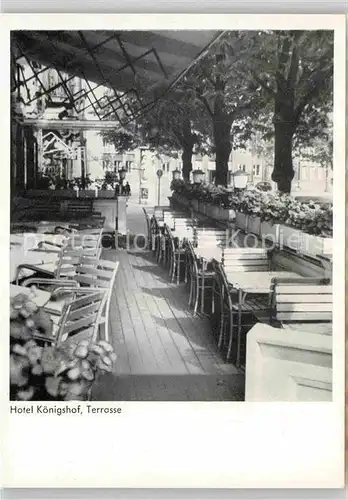 AK / Ansichtskarte Mainz Rhein Hotel Koenigshof Terrasse