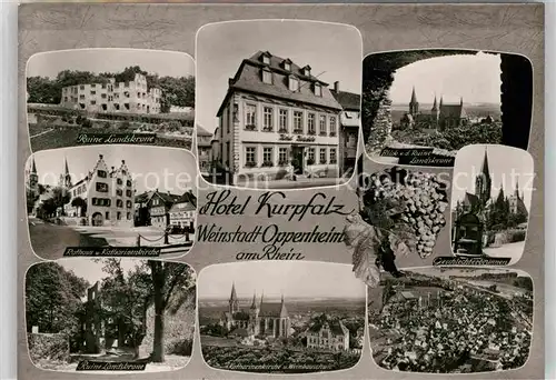 AK / Ansichtskarte Oppenheim Rathaus Luftaufnahme Ruine Landskrone Kirche Kat. Oppenheim Rhein