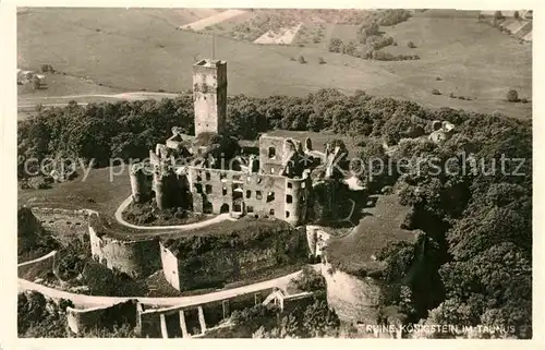 AK / Ansichtskarte Koenigstein Taunus Ruine Flugbild Kat. Koenigstein im Taunus