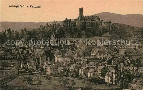 AK / Ansichtskarte Koenigstein Taunus Panorama Ruine Kat. Koenigstein im Taunus