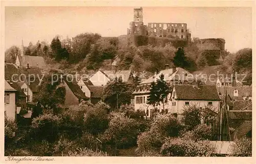 AK / Ansichtskarte Koenigstein Taunus Ruine Panorama Kat. Koenigstein im Taunus