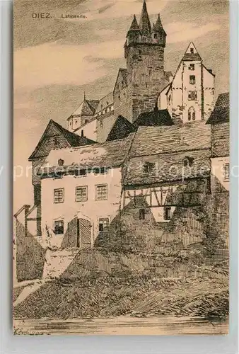 AK / Ansichtskarte Diez Lahn Lahnseite Schloss Kat. Diez