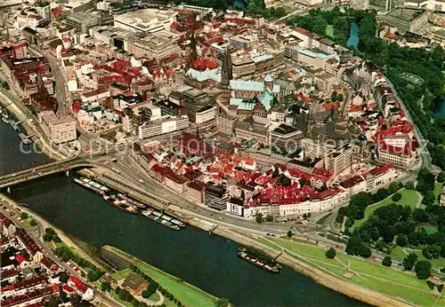 AK / Ansichtskarte Bremen Fliegeraufnahme Stadtzentrum Kat. Bremen