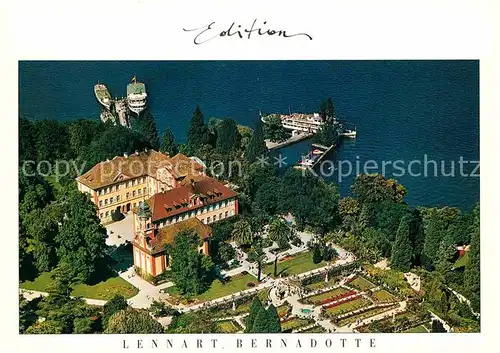 AK / Ansichtskarte Mainau Fliegeraufnahme Schloss mit Schlossgarten Kat. Konstanz