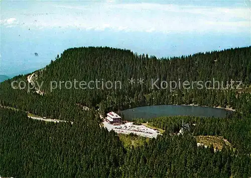 AK / Ansichtskarte Mummelsee Fliegeraufnahme mit Berghotel Kat. Seebach