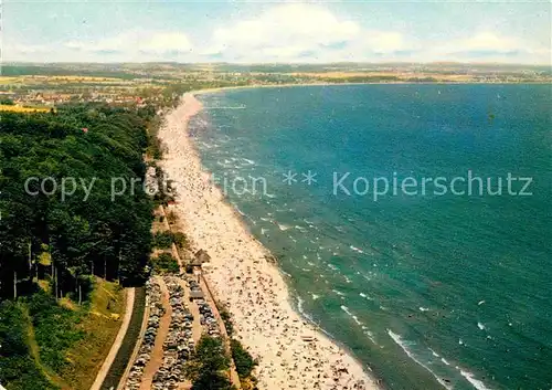 AK / Ansichtskarte Timmendorfer Strand Fliegeraufnahme mit Strand Kat. Timmendorfer Strand