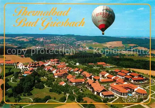 AK / Ansichtskarte Bad Griesbach Rottal Fliegeraufnahme mit Gasballon Dreiquellenbad Kat. Bad Griesbach i.Rottal