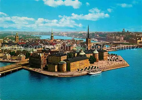 AK / Ansichtskarte Stockholm Fliegeraufnahme Riddarholmen Kat. Stockholm