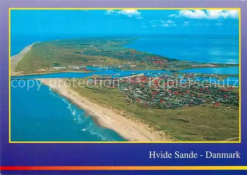 AK / Ansichtskarte Hvide Sande Fliegeraufnahme mit Strand Kat. Daenemark