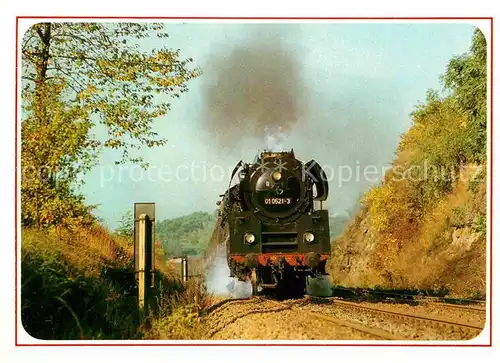 AK / Ansichtskarte Lokomotive Lok 010521 zwischen Saalfeld und Unterwellenborn Kat. Eisenbahn