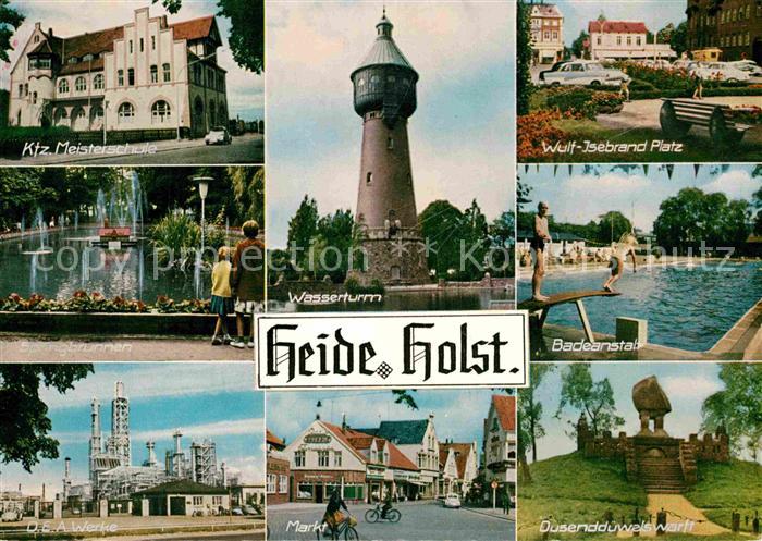 Heide Holstein Wulf Isebrand Kaserne Fliegeraufnahme Kat. Heide Nr