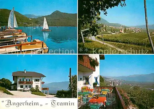 AK / Ansichtskarte Tramin Weinstrasse  Angerheim Terrasse Panorama Seglerhafen