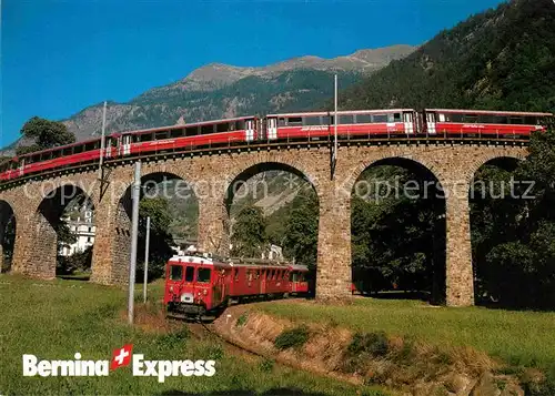 AK / Ansichtskarte Rhaetische Bahn Bernina Express Kehrviadukt Brusio  Kat. Eisenbahn