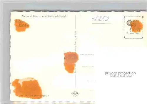 AK / Ansichtskarte Diez Lahn Alter Markt Schloss Kat. Diez