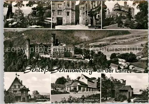 AK / Ansichtskarte Schaumburg Diez Schloss Pumpenhaus Kutscherhaus Hotel Waldecker Hof Kat. Diez