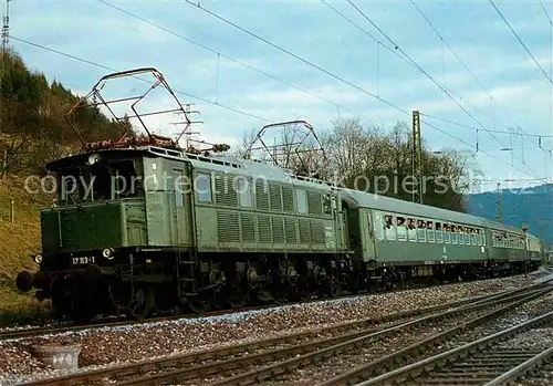 AK / Ansichtskarte Lokomotive Elektro Schnellzuglokomotive 117 113 1 Geislinger Steige Strecke  Kat. Eisenbahn