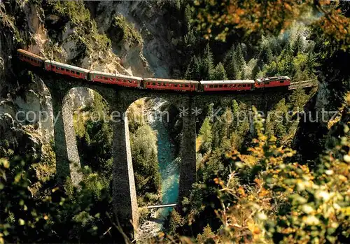 AK / Ansichtskarte Eisenbahn Landwasser Viadukt Filisur  Kat. Eisenbahn