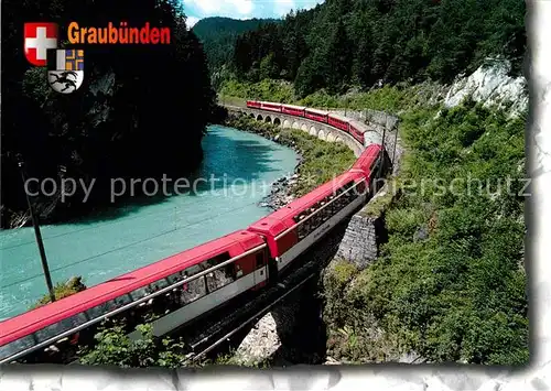 AK / Ansichtskarte Eisenbahn Glacier Express Reichenau Tamins  Kat. Eisenbahn